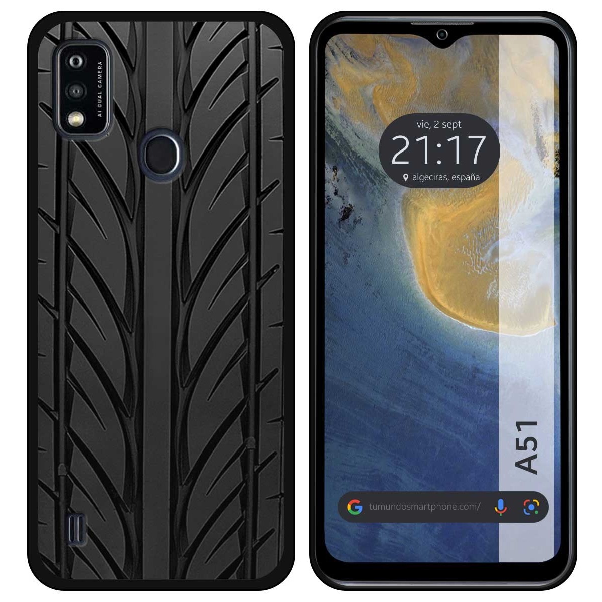 Funda Silicona para ZTE Blade A51 diseño Neumatico Dibujos