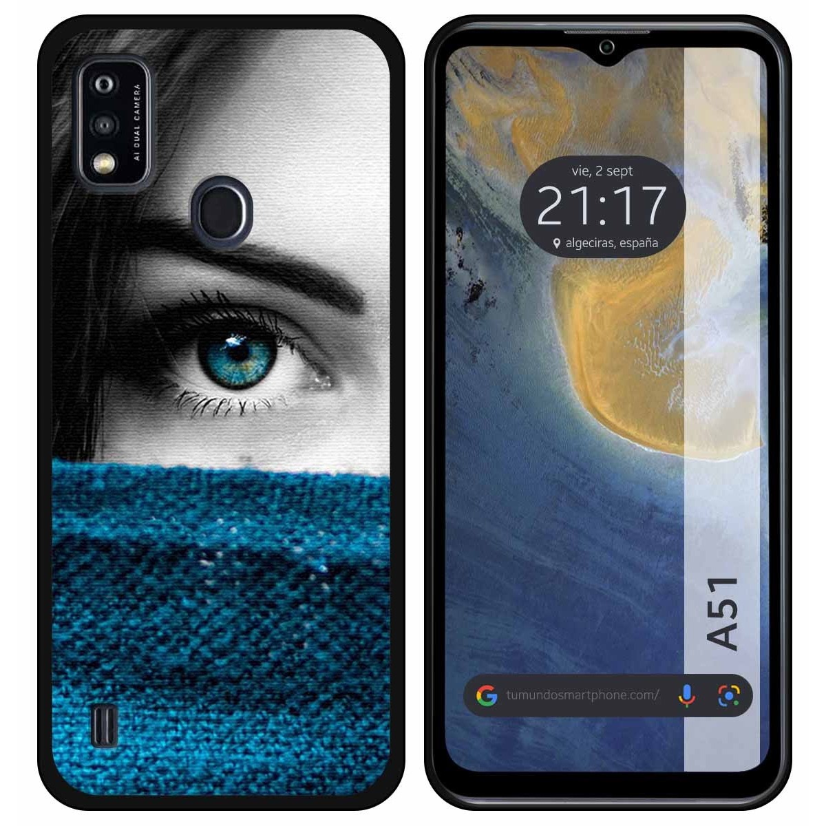 Funda Silicona para ZTE Blade A51 diseño Ojo Dibujos