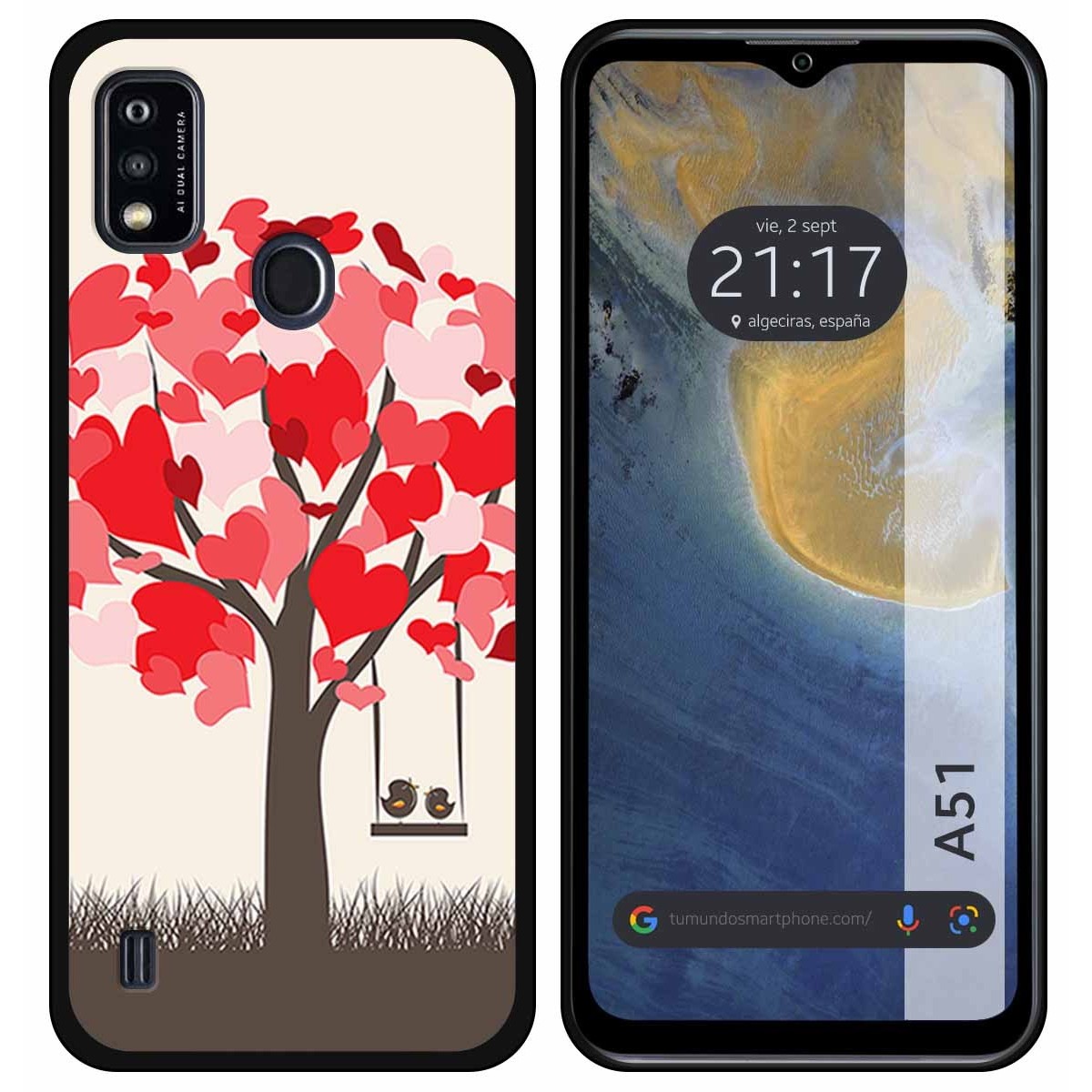 Funda Silicona para ZTE Blade A51 diseño Pajaritos Dibujos