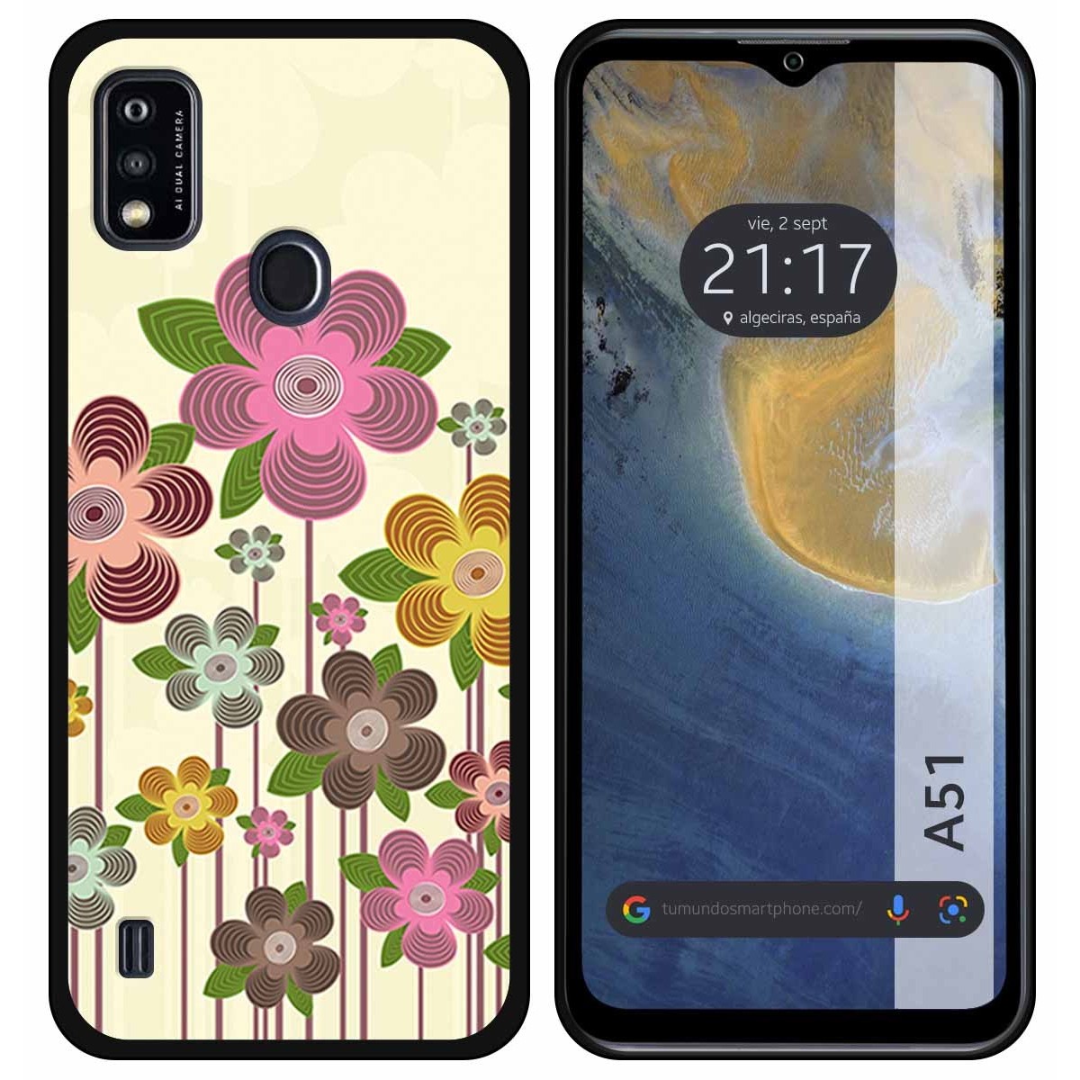 Funda Silicona para ZTE Blade A51 diseño Primavera En Flor Dibujos