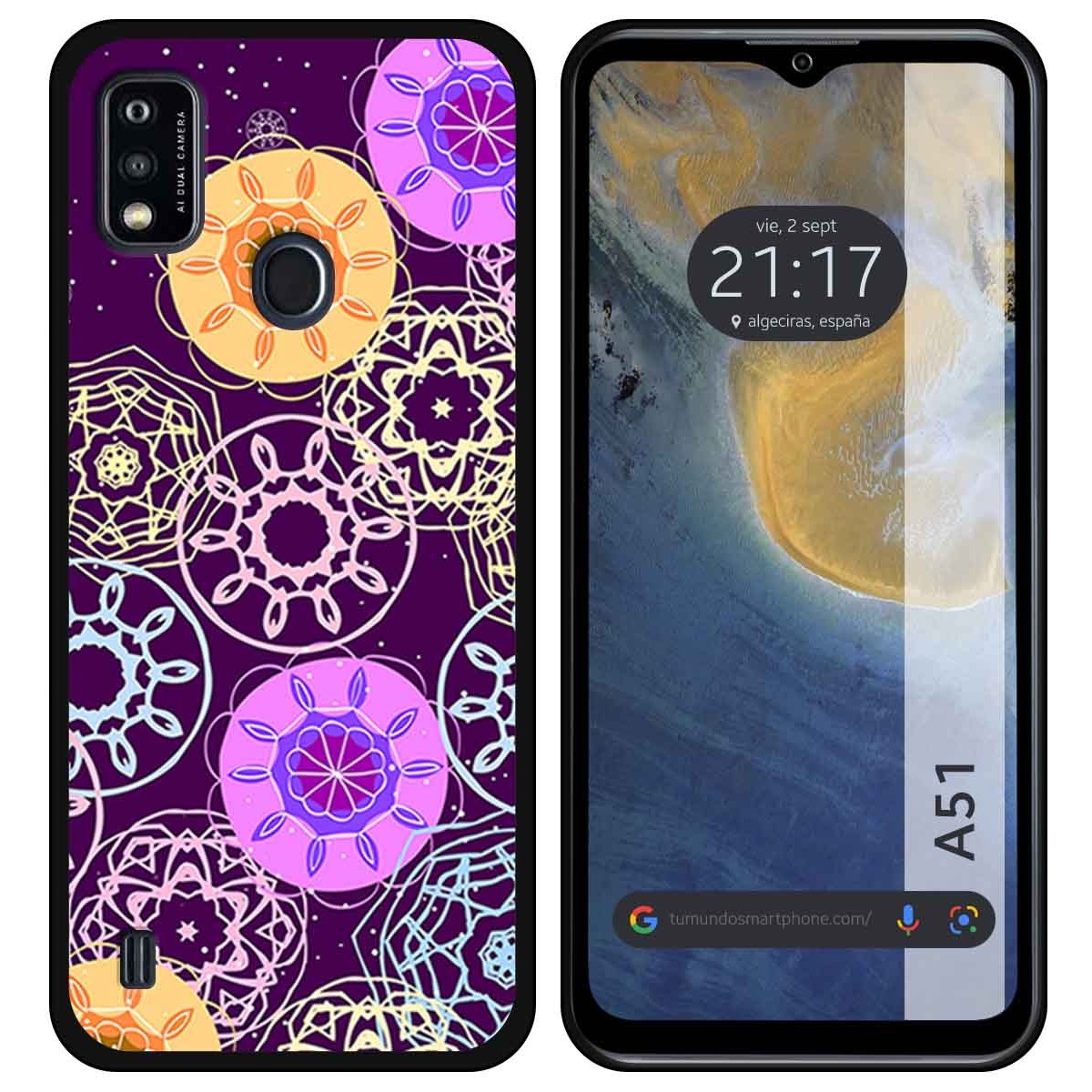 Funda Silicona para ZTE Blade A51 diseño Radial Dibujos