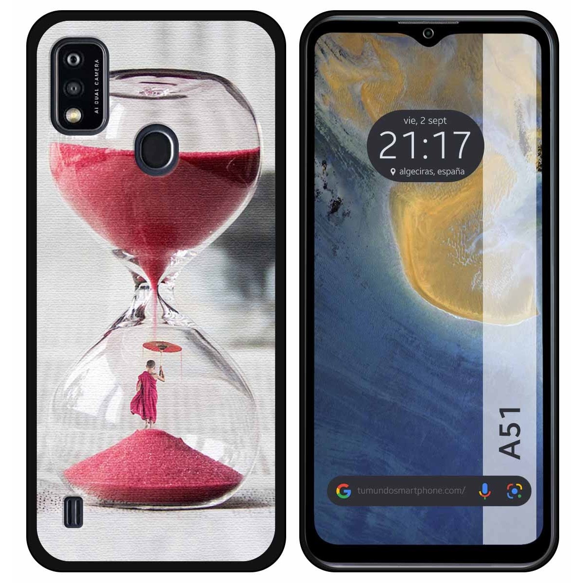 Funda Silicona para ZTE Blade A51 diseño Reloj Dibujos