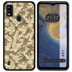 Funda Silicona para ZTE Blade A51 diseño Sand Camuflaje Dibujos
