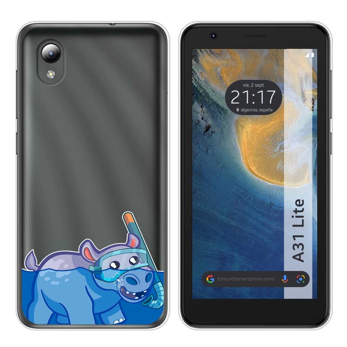 Funda Silicona Transparente para ZTE Blade A31 Lite diseño Hipo Dibujos