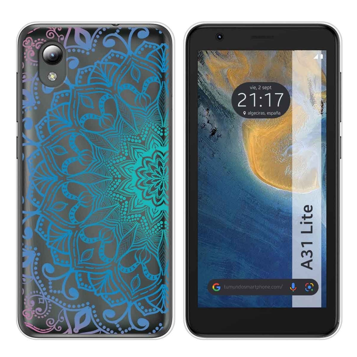 Funda Silicona Transparente para ZTE Blade A31 Lite diseño Mandala Dibujos
