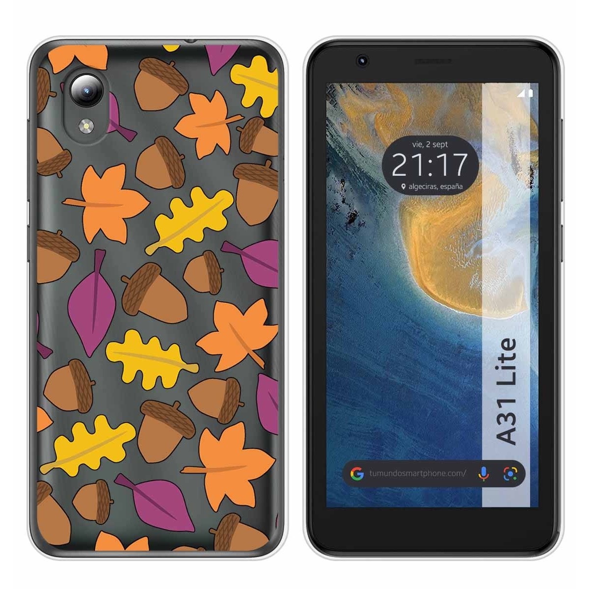 Funda Silicona Transparente para ZTE Blade A31 Lite diseño Otoño Dibujos