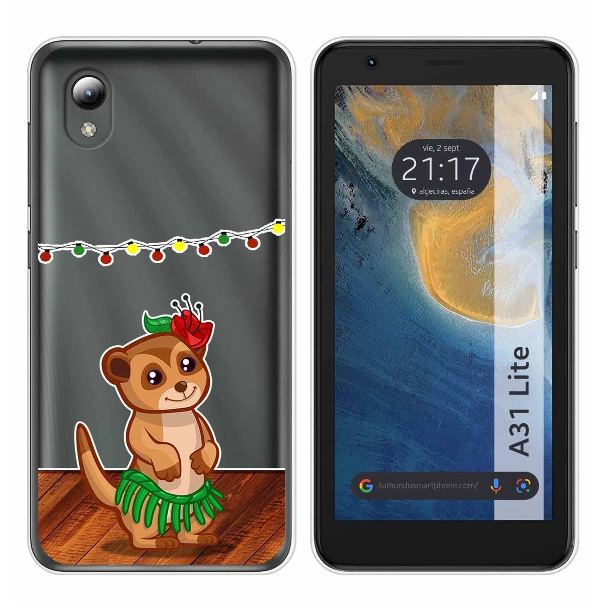 Funda Silicona Transparente para ZTE Blade A31 Lite diseño Suricata Dibujos