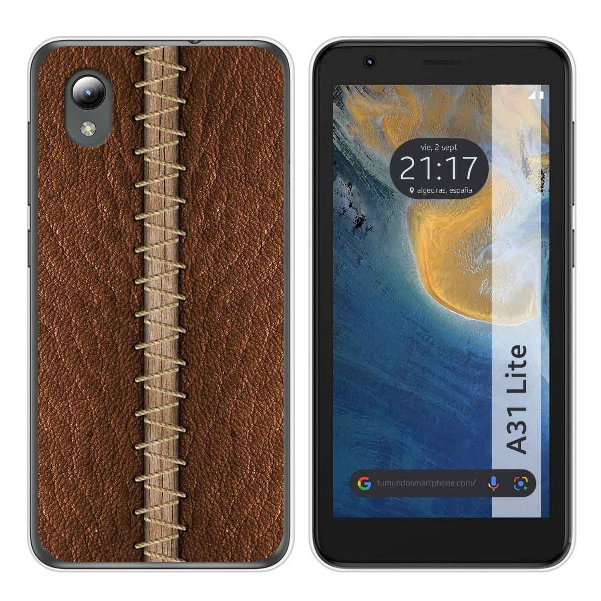 Funda Silicona para ZTE Blade A31 Lite diseño Cuero 01 Dibujos