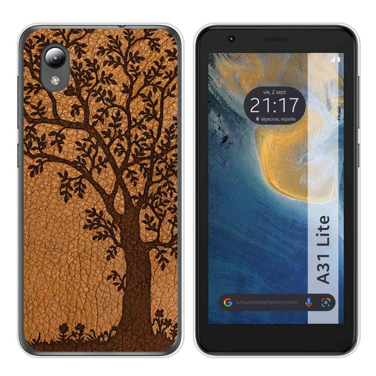 Funda Silicona para ZTE Blade A31 Lite diseño Cuero 03 Dibujos