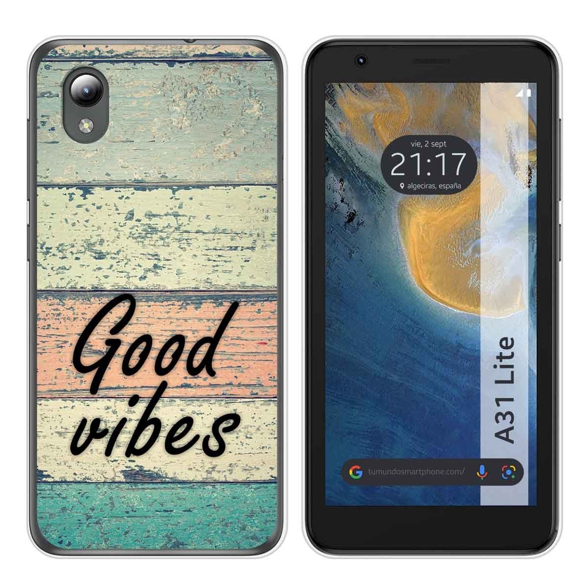 Funda Silicona para ZTE Blade A31 Lite diseño Madera 01 Dibujos