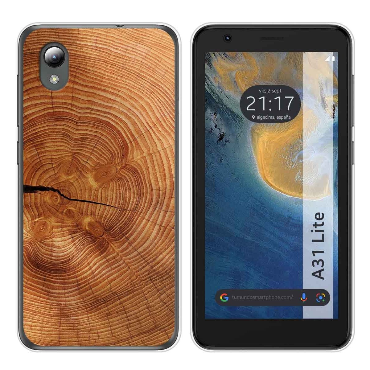Funda Silicona para ZTE Blade A31 Lite diseño Madera 04 Dibujos