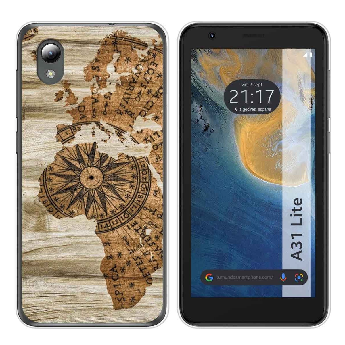 Funda Silicona para ZTE Blade A31 Lite diseño Madera 07 Dibujos