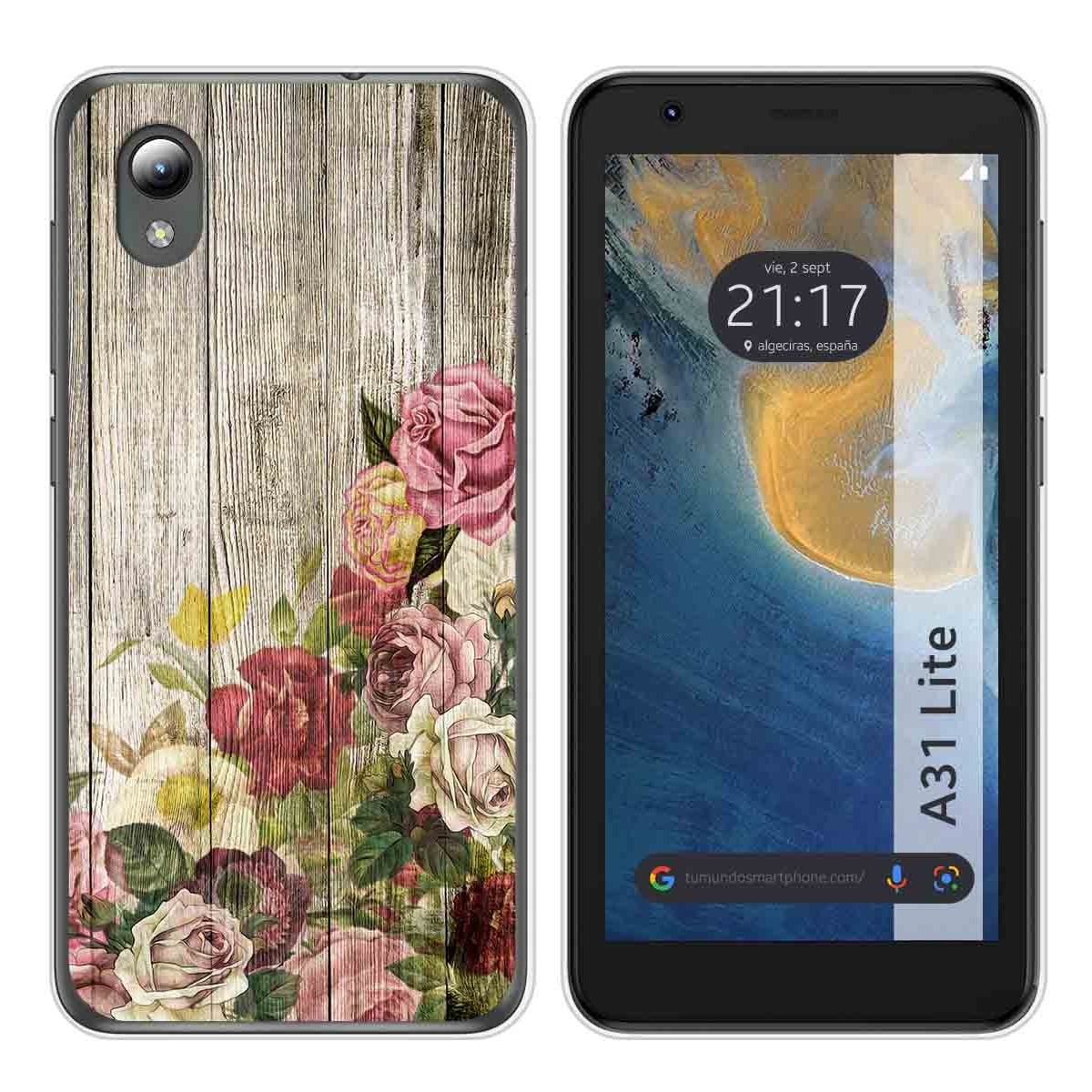 Funda Silicona para ZTE Blade A31 Lite diseño Madera 08 Dibujos