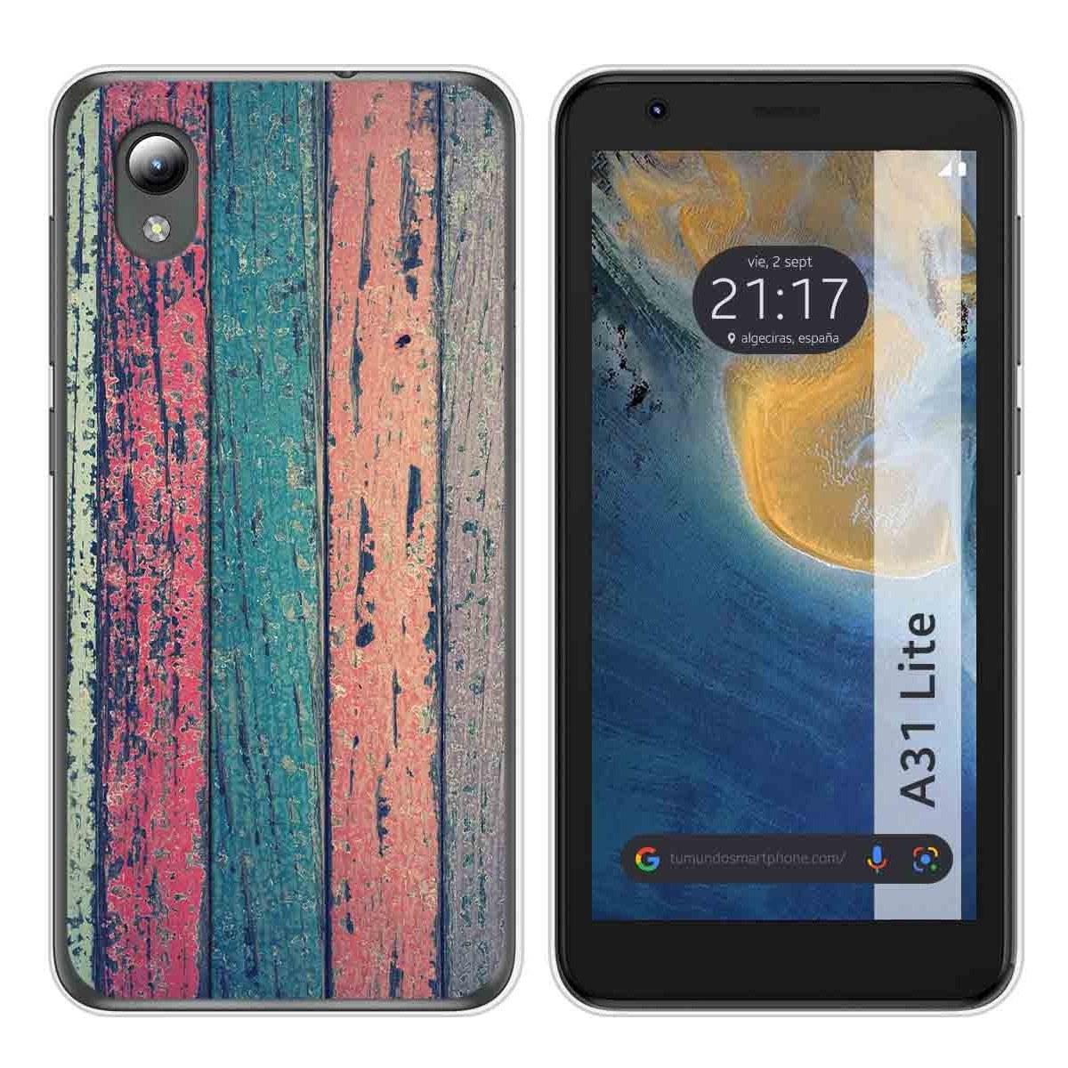 Funda Silicona para ZTE Blade A31 Lite diseño Madera 10 Dibujos