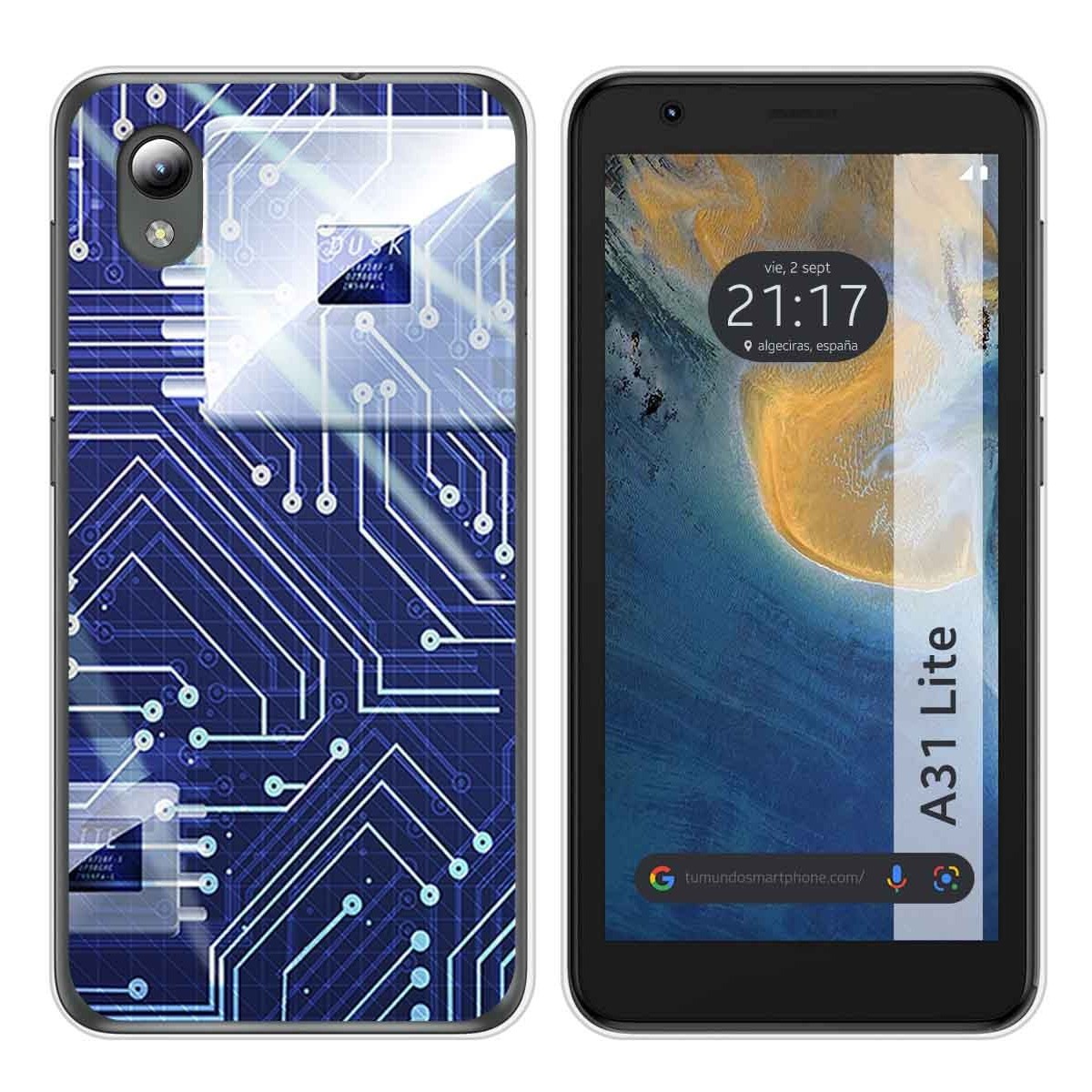 Funda Silicona para ZTE Blade A31 Lite diseño Circuito Dibujos