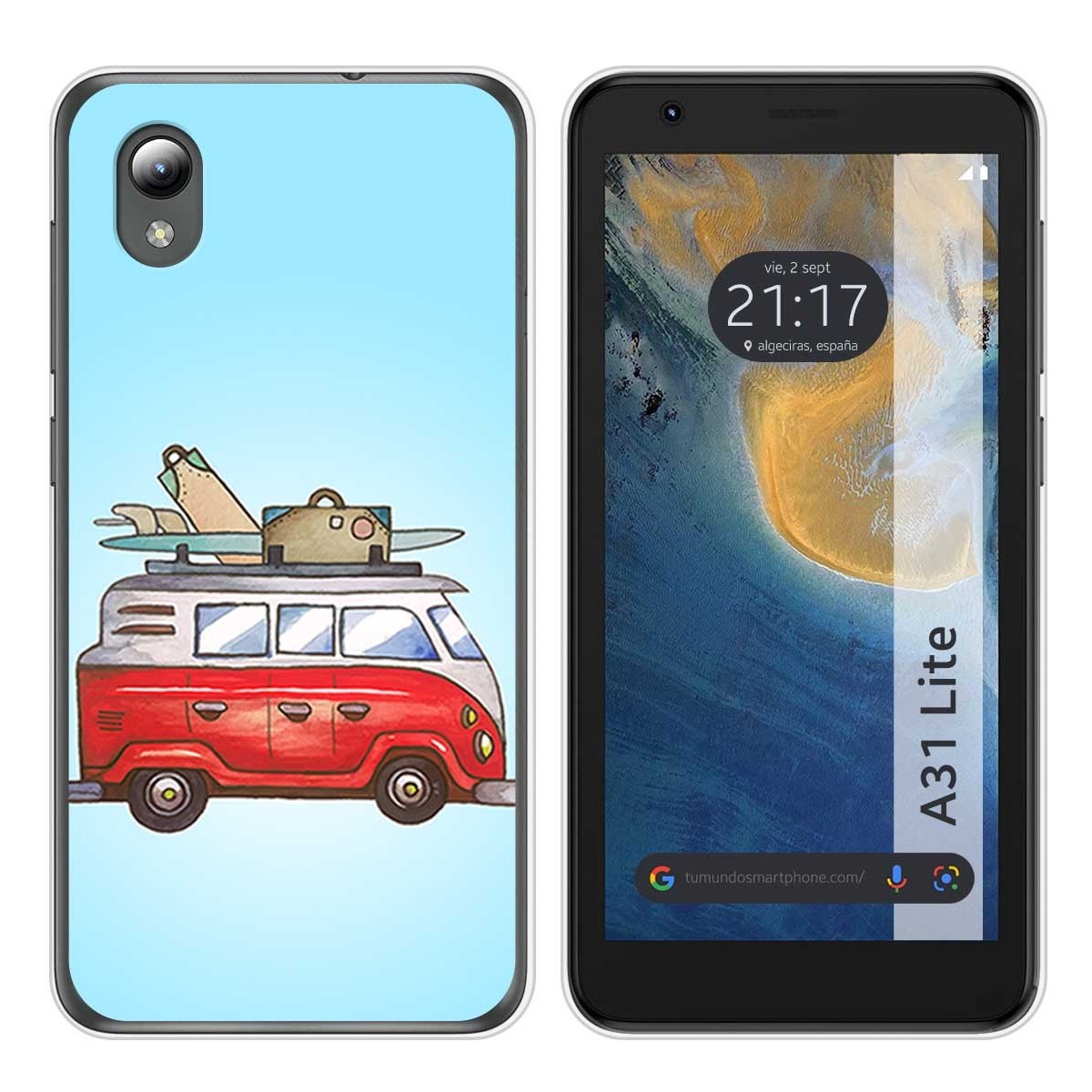 Funda Silicona para ZTE Blade A31 Lite diseño Furgoneta Dibujos
