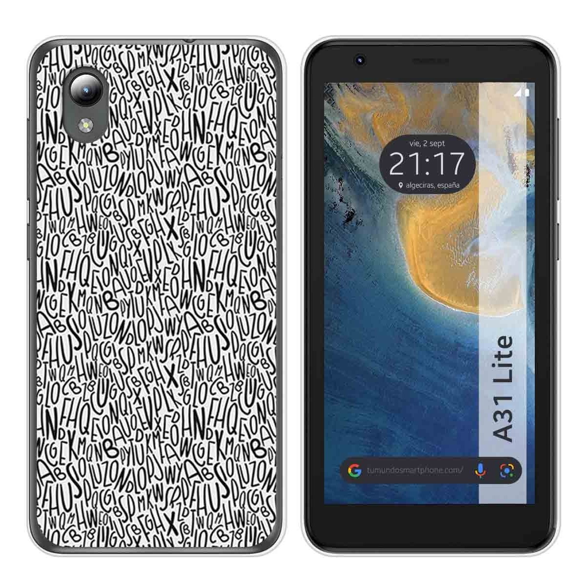 Funda Silicona para ZTE Blade A31 Lite diseño Letras Dibujos