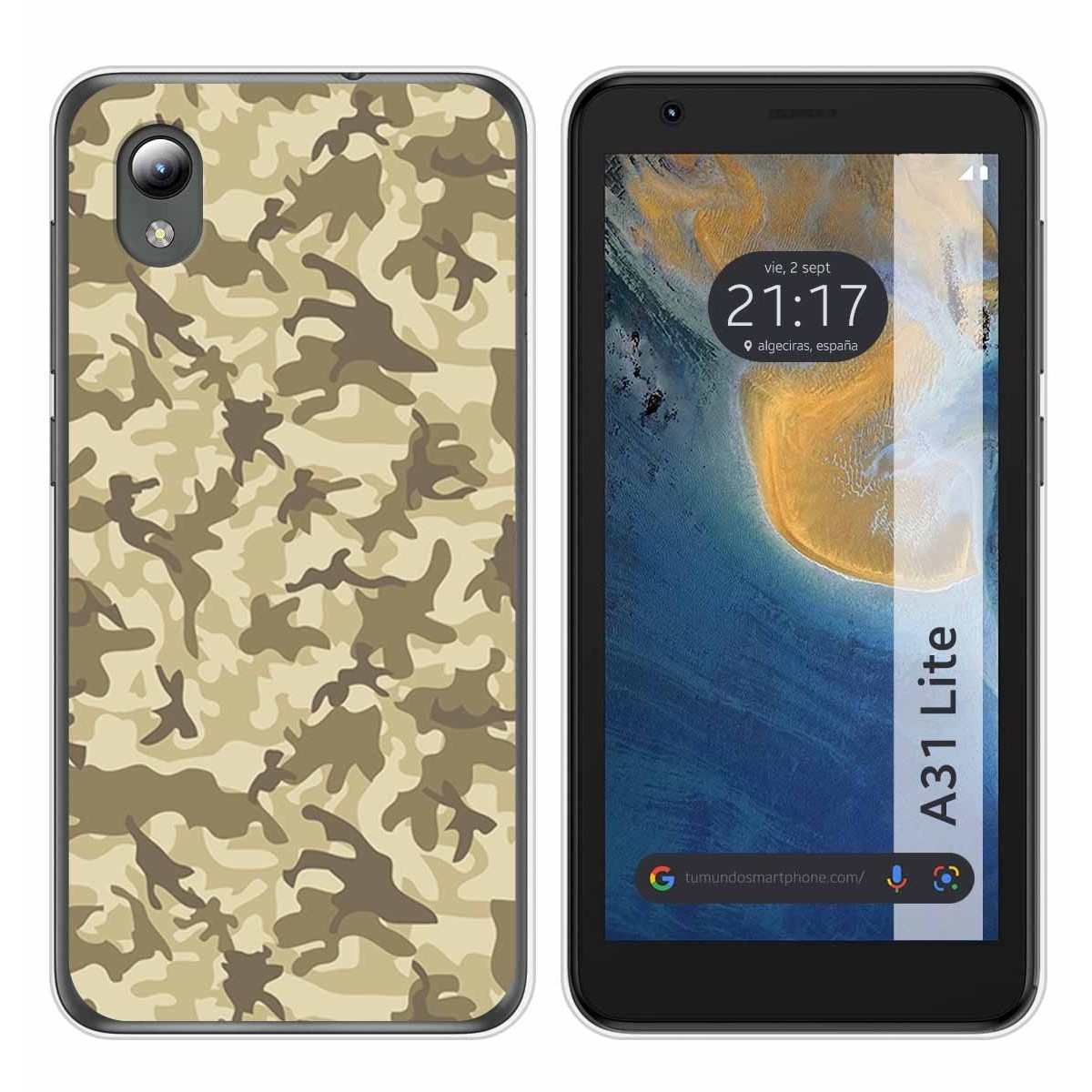 Funda Silicona para ZTE Blade A31 Lite diseño Sand Camuflaje Dibujos
