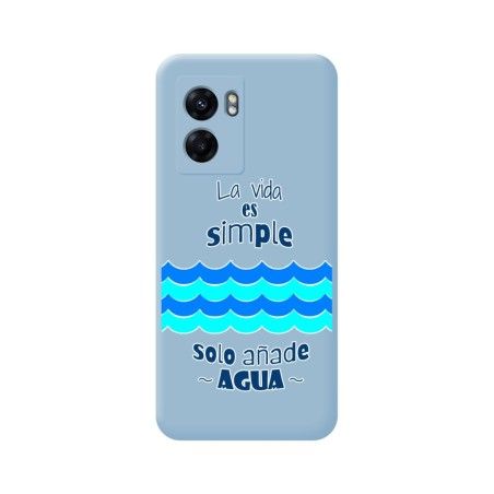 Funda Silicona Líquida Azul para Oppo A77 5G diseño Agua Dibujos