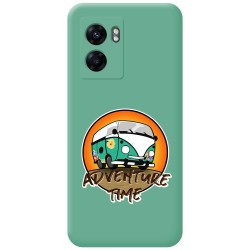 Funda Silicona Líquida Verde para Oppo A77 5G diseño Adventure Time Dibujos