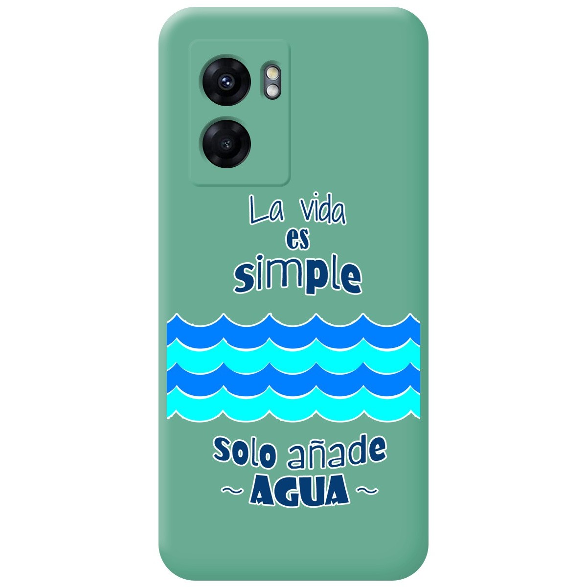 Funda Silicona Líquida Verde para Oppo A77 5G diseño Agua Dibujos