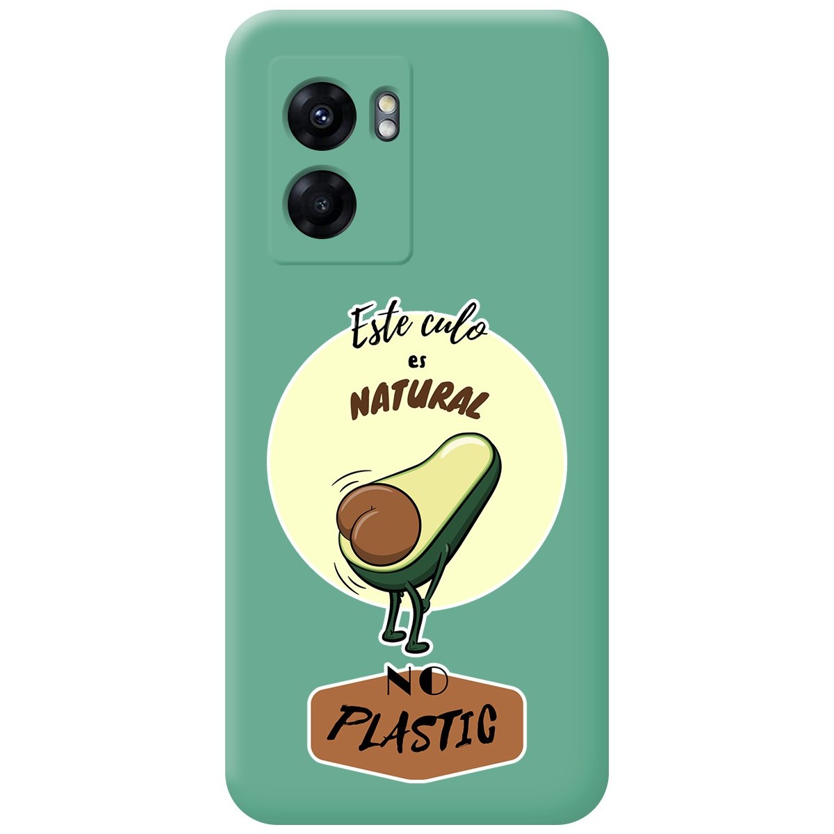 Funda Silicona Líquida Verde para Oppo A77 5G diseño Culo Natural Dibujos