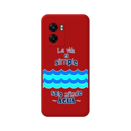 Funda Silicona Líquida Roja para Realme Narzo 50 5G diseño Agua Dibujos