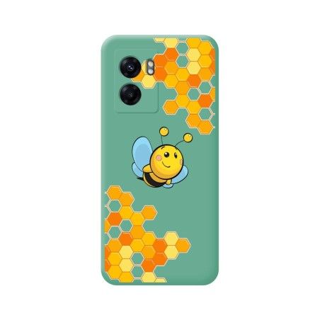 Funda Silicona Líquida Verde para Realme Narzo 50 5G diseño Abeja Dibujos