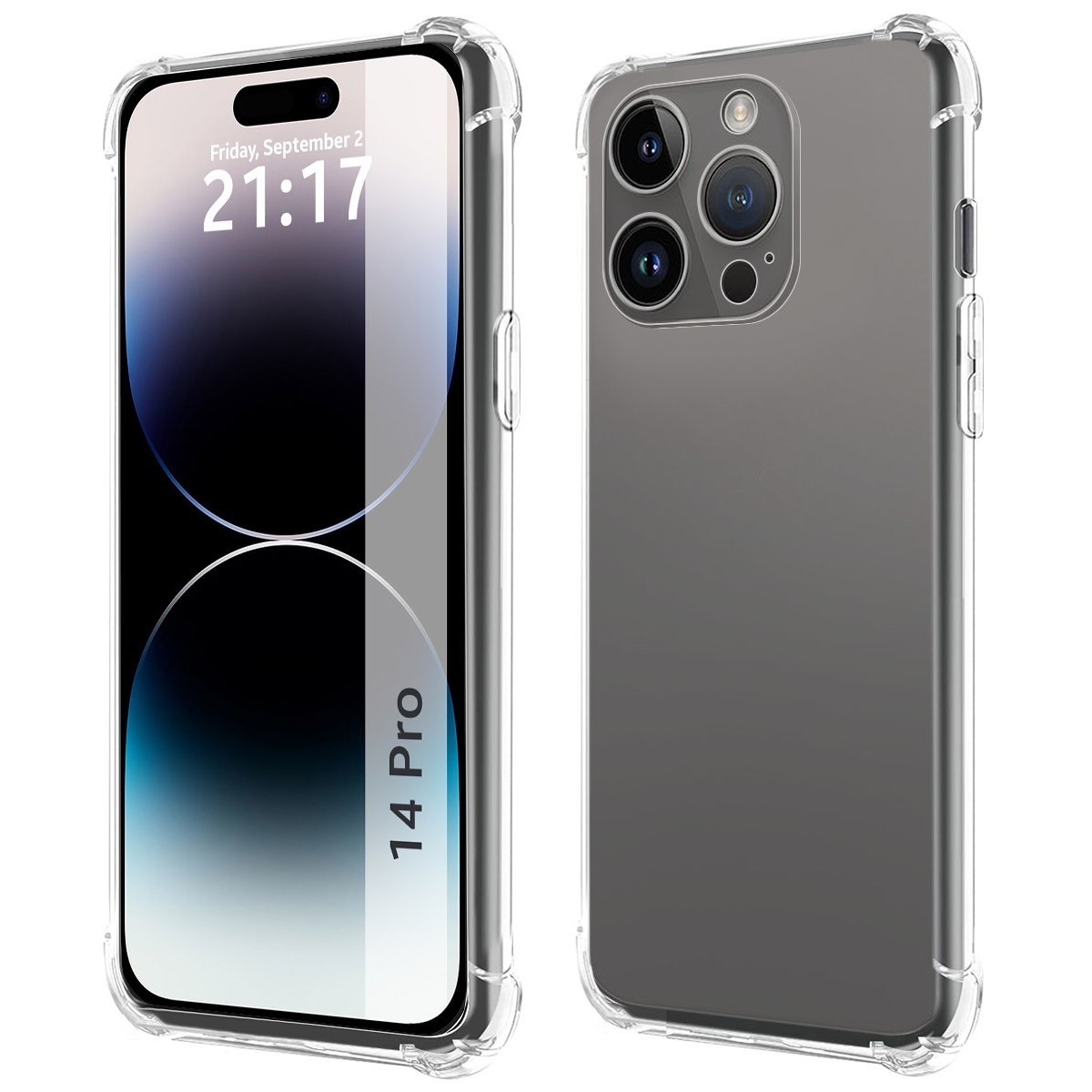 Funda Silicona Antigolpes Transparente compatible con iPhone 14 Pro (6.1)