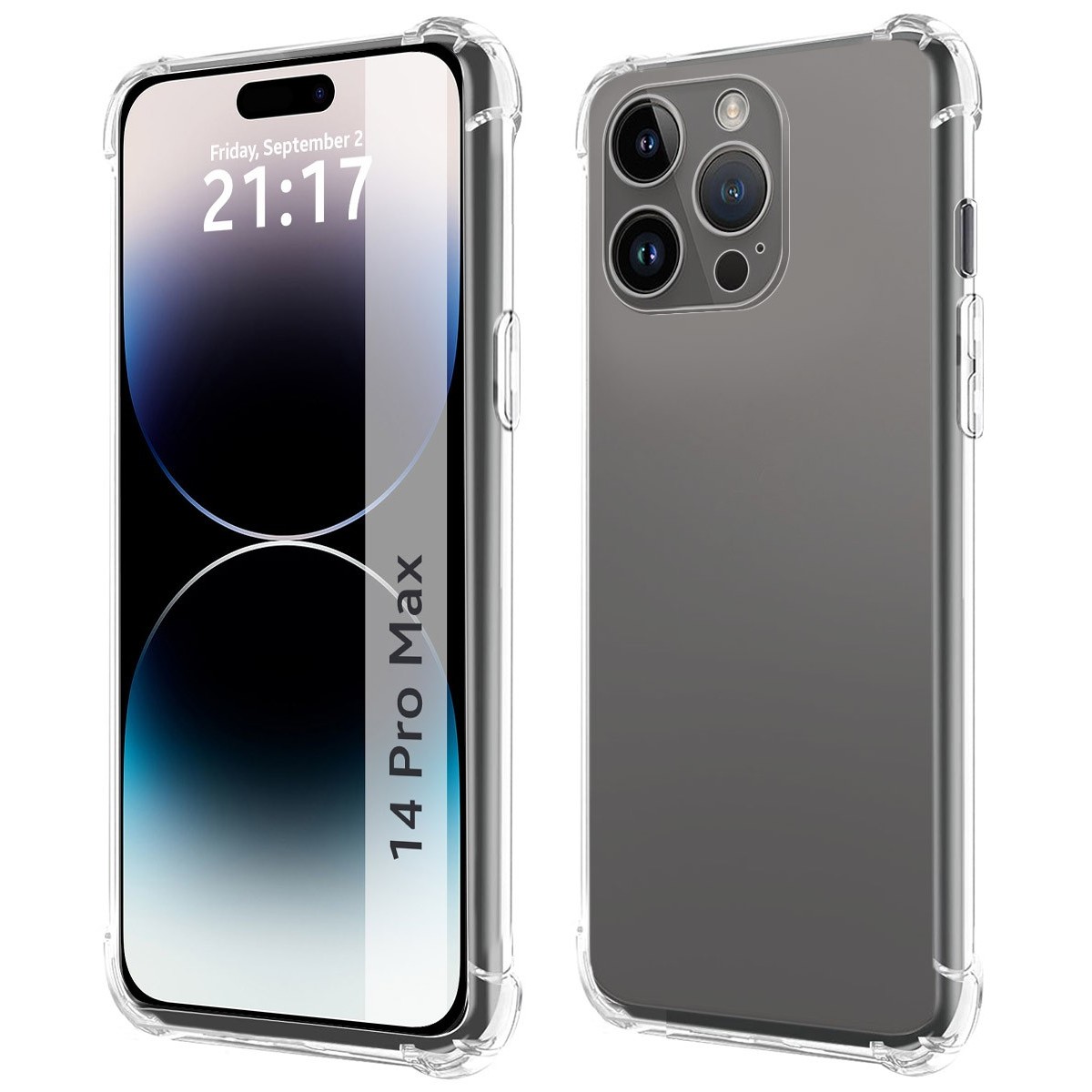 Funda Silicona Antigolpes Transparente compatible con iPhone 14 Pro Max (6.7)