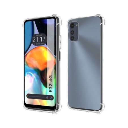 Funda Silicona Antigolpes Transparente para Motorola Moto E32 4G