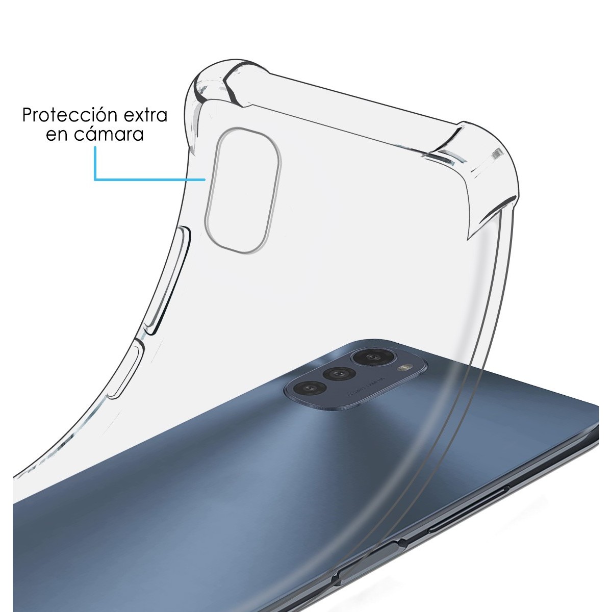Funda Silicona Antigolpes Transparente para Motorola Moto E32 4G