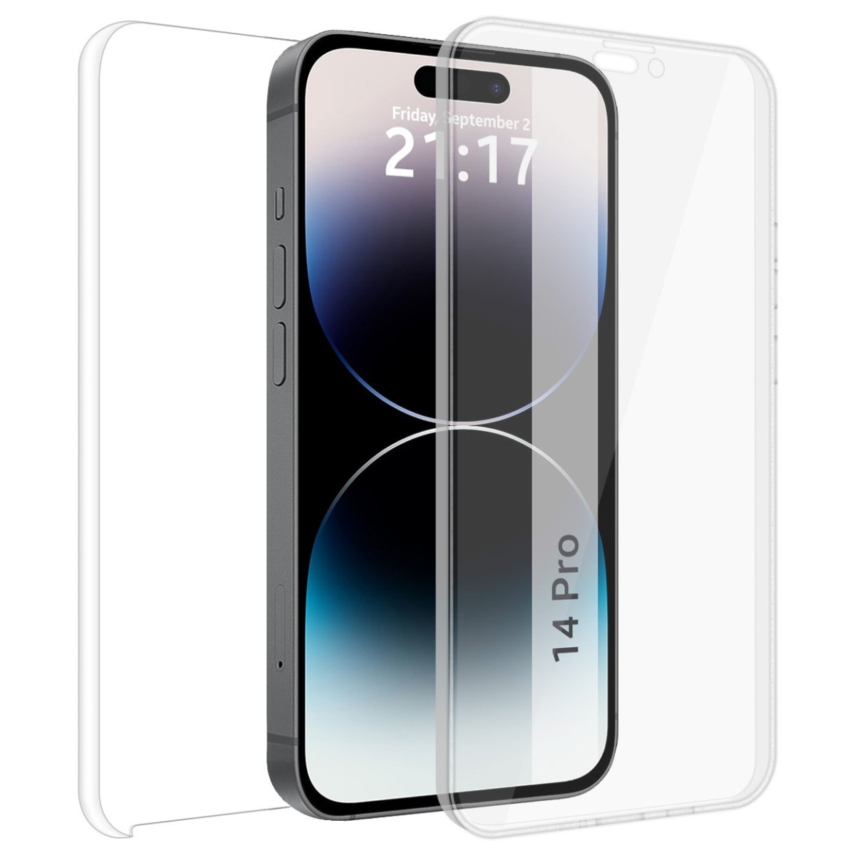 Funda Doble Transparente Pc + Tpu Full Body 360 compatible con iPhone 14 Pro (6.1)