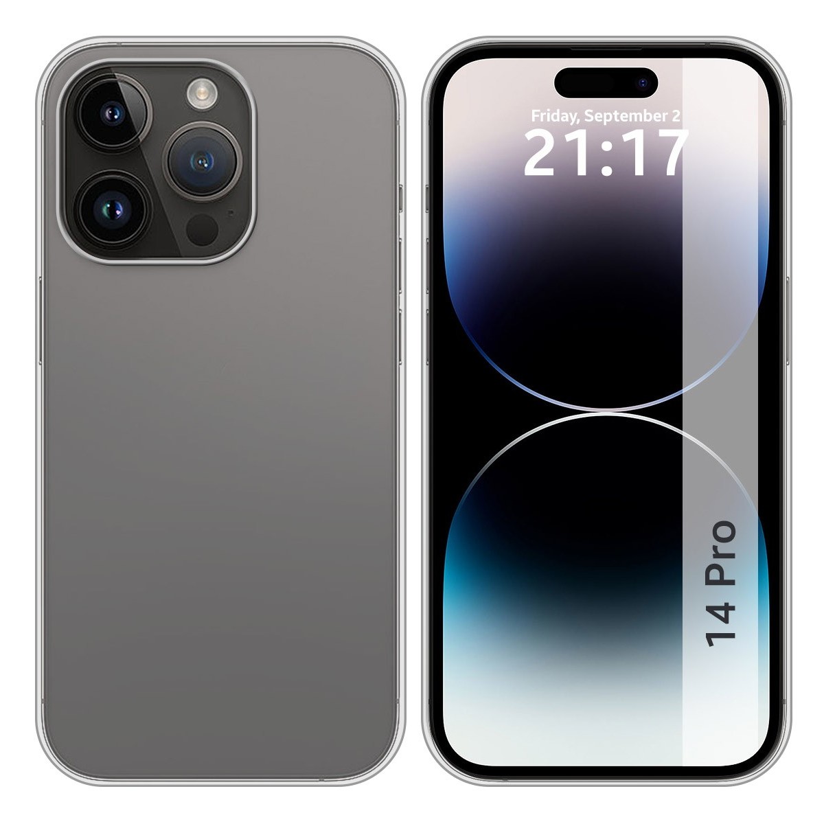 Funda Silicona Gel TPU Transparente compatible con iPhone 14 Pro (6.1)