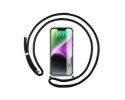 Funda Colgante Transparente compatible con iPhone 14 (6.1) con Cordon Negro