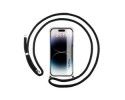 Funda Colgante Transparente compatible con iPhone 14 Pro (6.1) con Cordon Negro