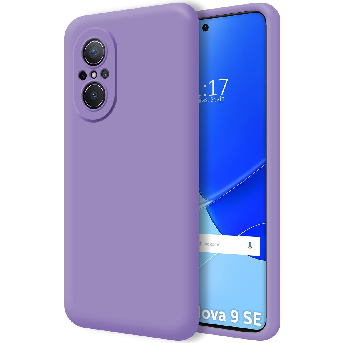 Funda Silicona Líquida Ultra Suave para Huawei Nova 9 SE color Morada