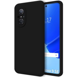 Funda Silicona Líquida Ultra Suave para Huawei Nova 9 SE color Negra