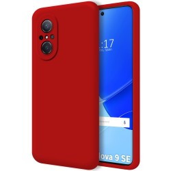 Funda Silicona Líquida Ultra Suave para Huawei Nova 9 SE color Roja