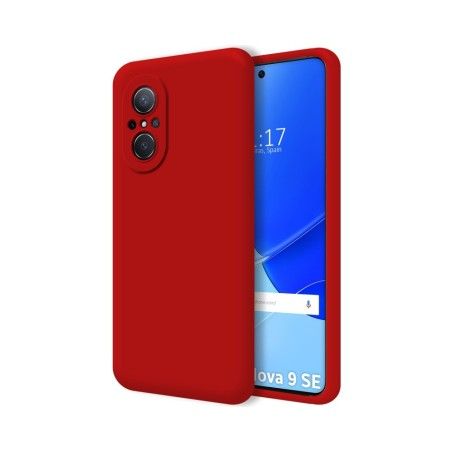 Funda Silicona Líquida Ultra Suave para Huawei Nova 9 SE color Roja