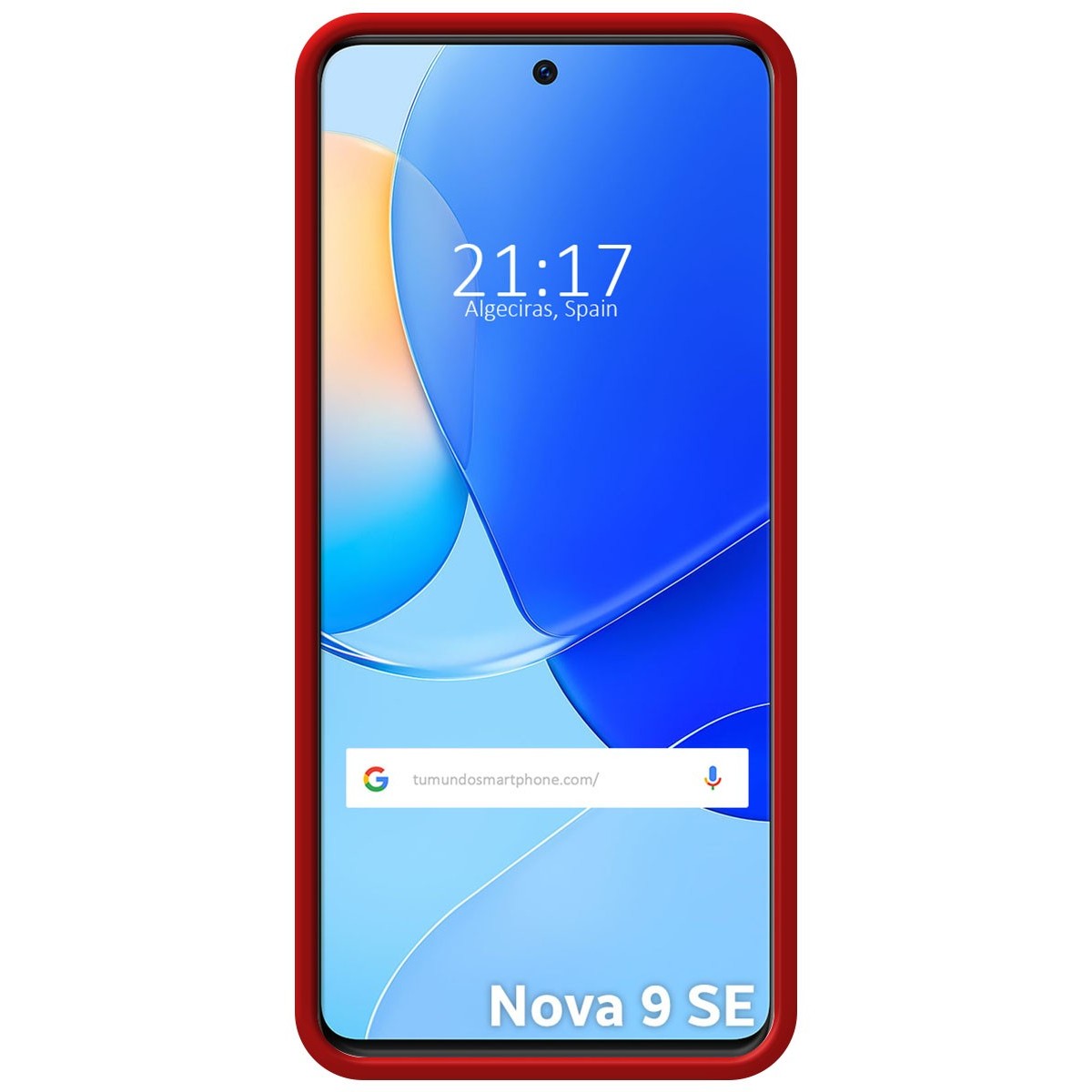Funda Silicona Líquida Ultra Suave para Huawei Nova 9 SE color Roja