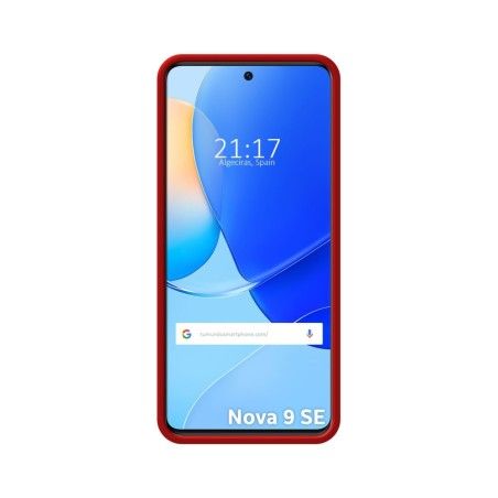 Funda Silicona Líquida Ultra Suave para Huawei Nova 9 SE color Roja
