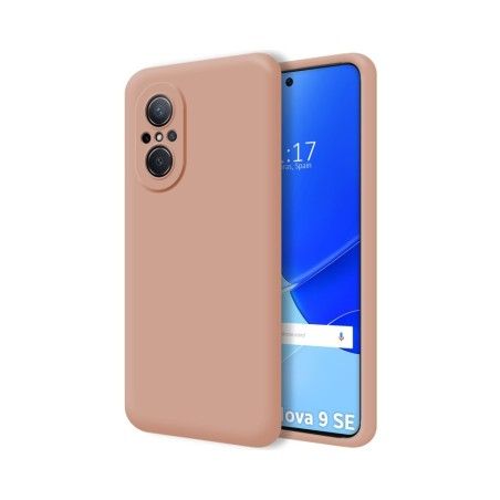 Funda Silicona Líquida Ultra Suave para Huawei Nova 9 SE color Rosa