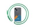 Personaliza tu Funda Colgante Transparente compatible con iPhone 14 (6.1) con Cordon Verde Agua Dibujo Personalizada
