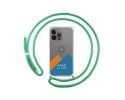 Personaliza tu Funda Colgante Transparente compatible con iPhone 14 Pro Max (6.7) con Cordon Verde Agua Dibujo Personalizada