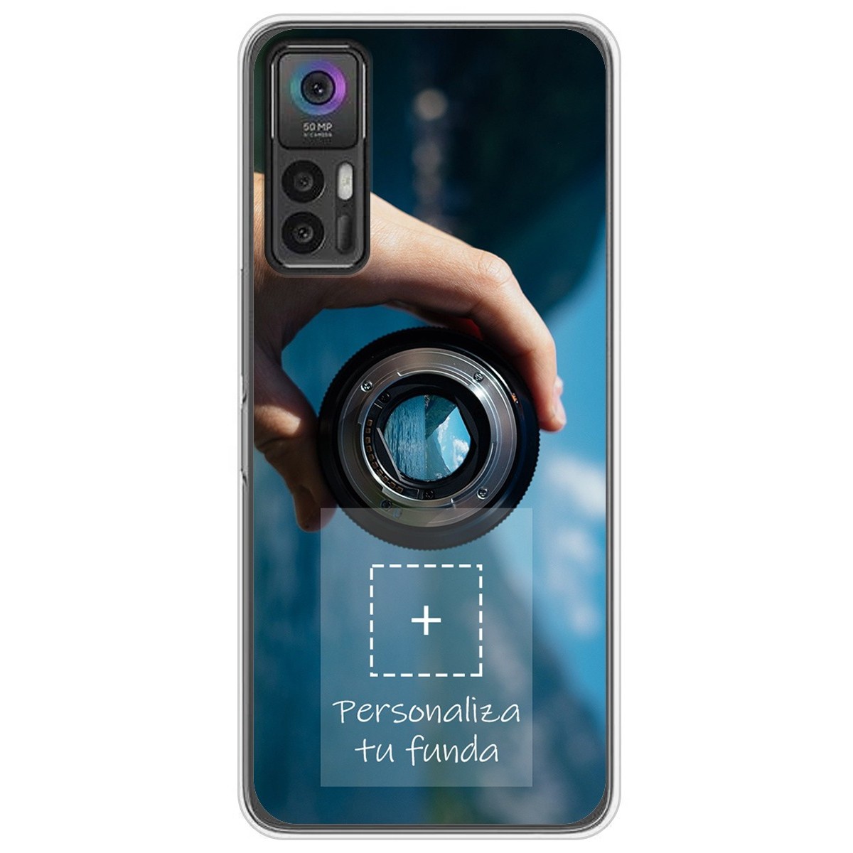 Personaliza tu Funda Silicona Gel Tpu Transparente con tu Fotografia para TCL 30 / 30 5G / 30 Plus Dibujo Personalizada