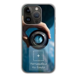 Personaliza tu Funda Silicona Gel Tpu Transparente con tu Fotografia compatible con iPhone 14 Pro (6.1) Dibujo Personalizada