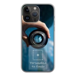 Personaliza tu Funda Silicona Gel Tpu Transparente con tu Fotografia compatible con iPhone 14 Pro Max (6.7) Dibujo Personalizada