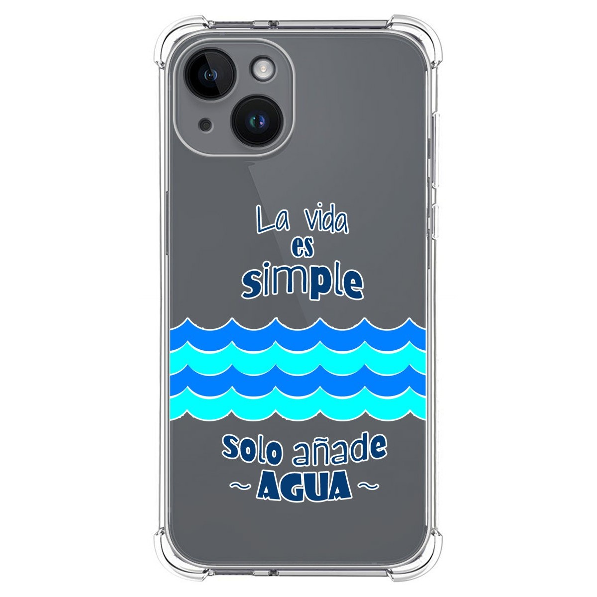 Funda Silicona Antigolpes compatible con iPhone 14 (6.1) diseño Agua Dibujos