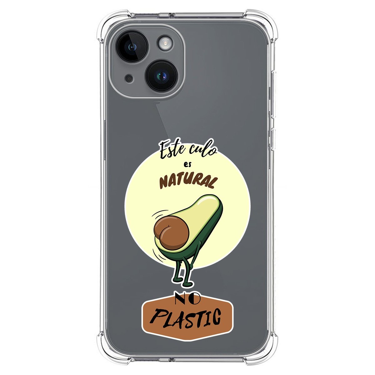 Funda Silicona Antigolpes compatible con iPhone 14 (6.1) diseño Culo Natural Dibujos